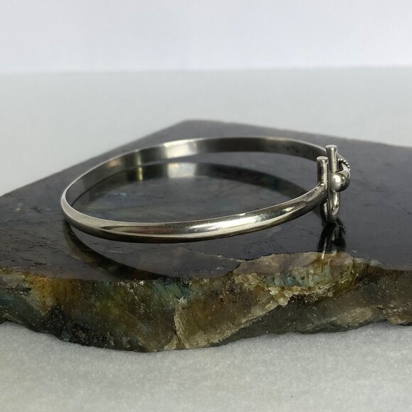 VTG Sterling Silver 925 St. Croix Twisted Rope U Hook Oval Bangle Bracelet 7.25" - Picture 11 of 16